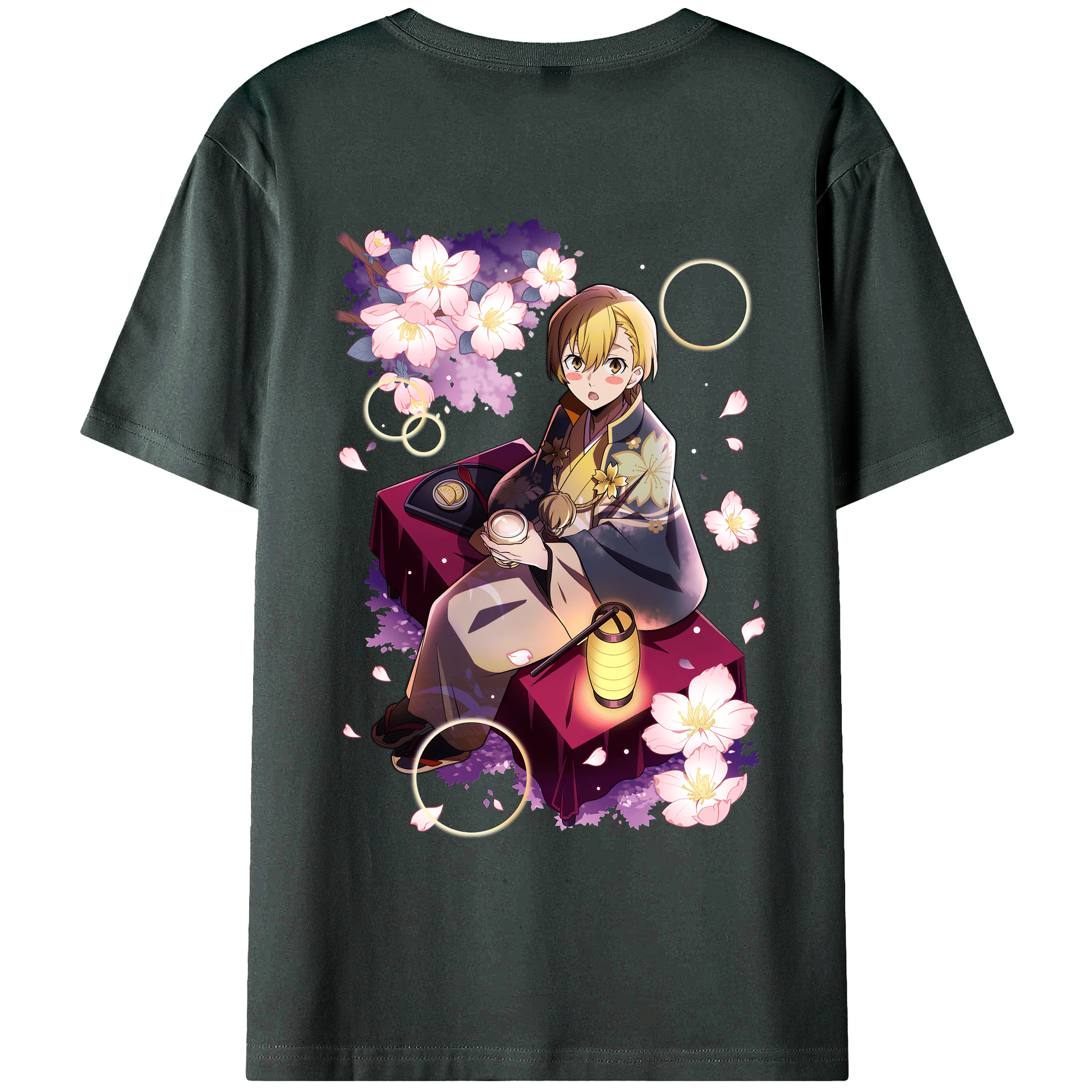 （画像用） 文豪ストレイドッグス Bungo Stray Dogs 綿100％ メンズ半袖Tシャツ（バックプリント） 通気性